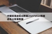 中国贸易进出口数据2025?2020我国进出口贸易数据